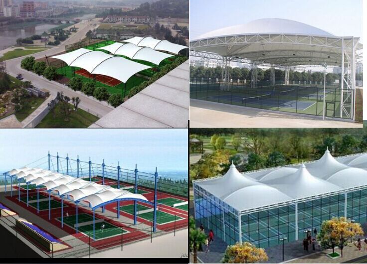 Blow-molded stadium tent bleacher seats membrane structure