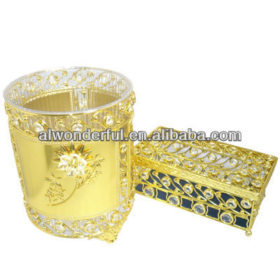 2016 decorative dustbin with crystal L865