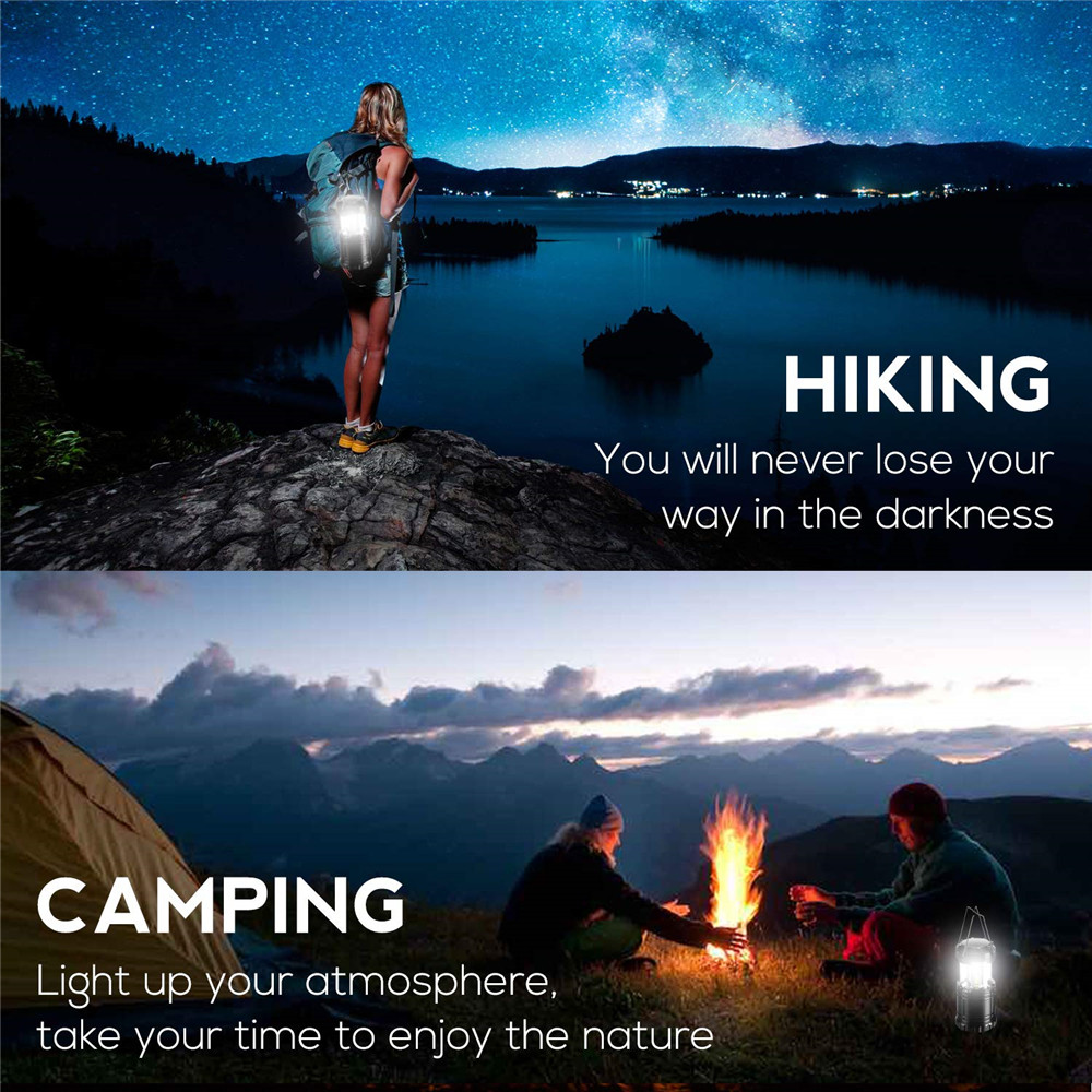 Handle Portable LED Camping Light with Hook COB Outdoor Mini led camping lantern