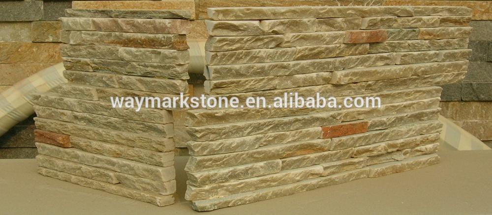 Landscape quartz waterfall stone natural cultured panel wholesale WP-ZB14