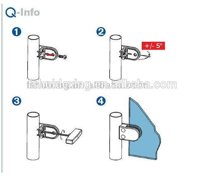 glass clamp for glass railings/balustrade railings