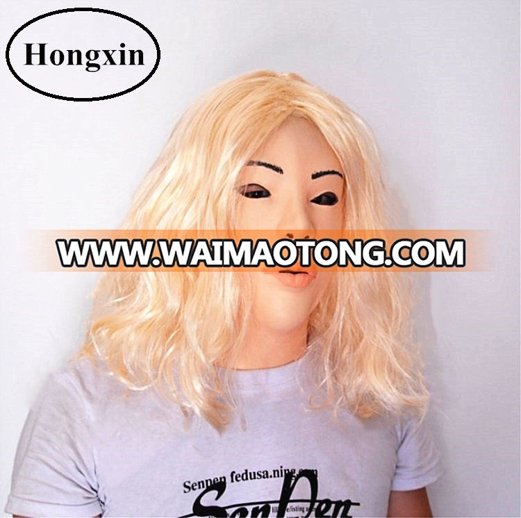 Huizhou Factory Wholesale Female Mask Realistic Fancy Dress Fit Adult Latex Mask Fetish