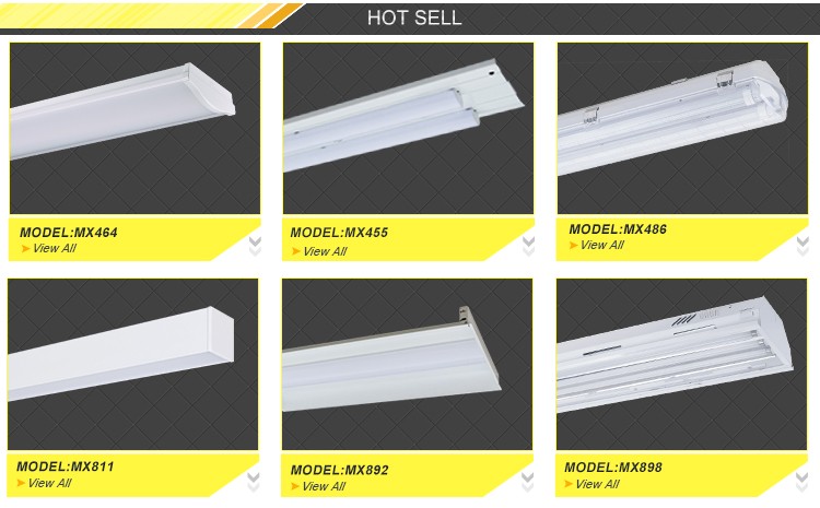 Modern fancy 4 Fluorescent Tubes Aluminum Parabolic Louver Lens Lignthing Suspended light fixture of ceiling