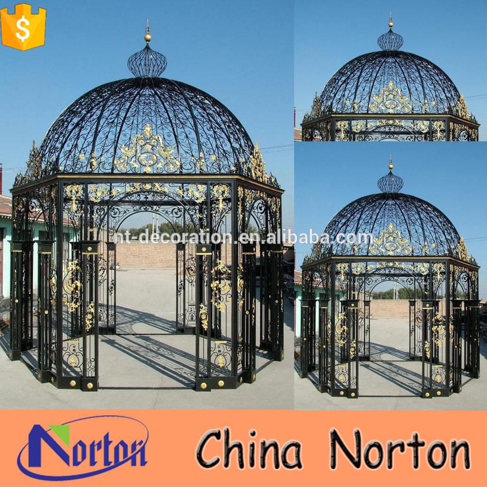 Retro style iron gazebos wholesale for sale NTBM-087A