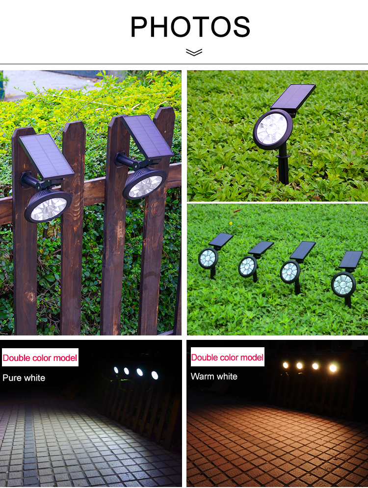 Courtyard wall light double color led panel light 9LED garden lighting