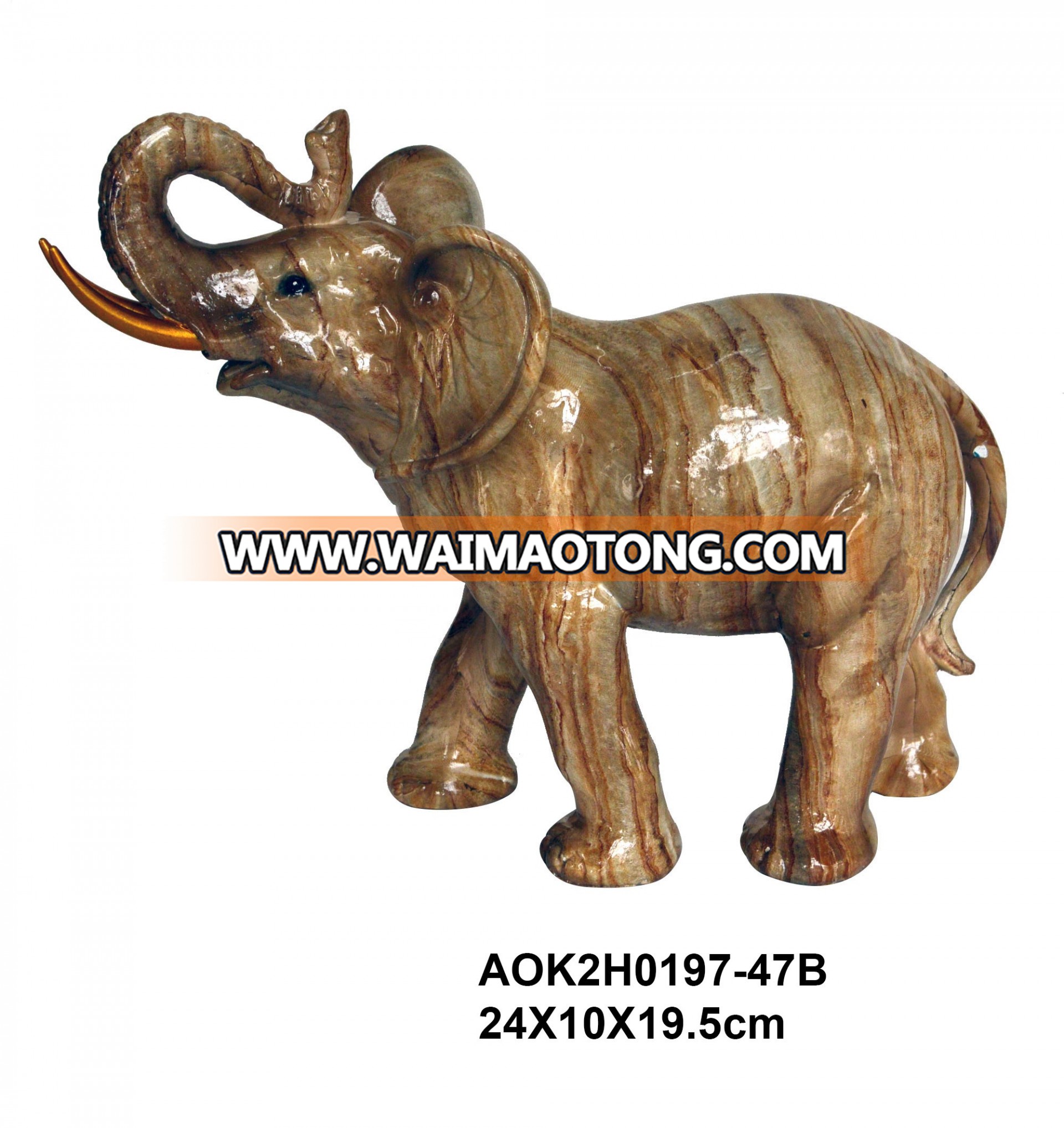 Wholesale Polyresin White Mini Animal Sculpture Resin Elephant Figurines