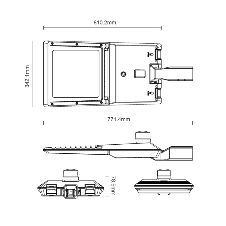 Factory price waterproof IP66 IK10 130lm/w 200W 240W  LED Street Light with motion sensor