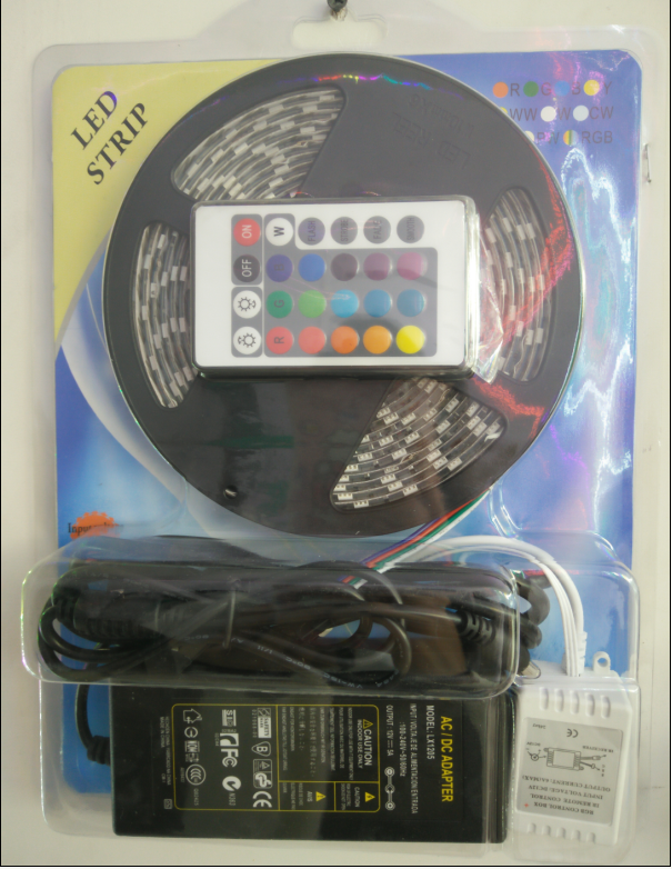 multi color RGB IP65 waterproof strips+power supply+controller led strip complete set/kit led strip light smd5050