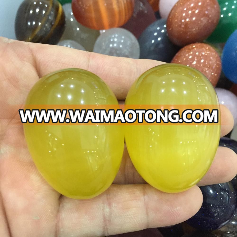 Natural yellow Opal egg Crystal Eggs Yoni Eggs massage and crystal healing