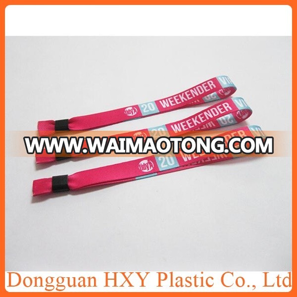 HXY One-time use custom fabric plastic clip music festival wristband