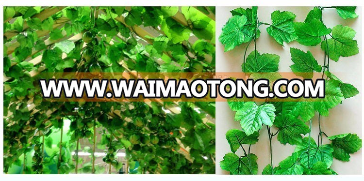 Artificial green grape leaves artificial decorative vines