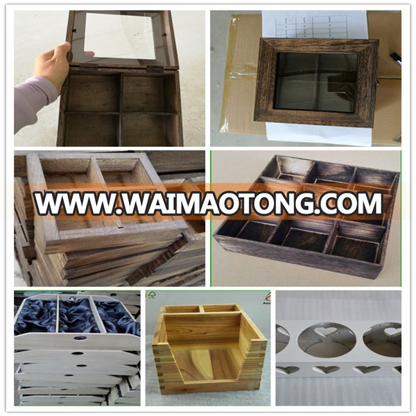 Big Plywood Wood Spice Storage Box , Customized with 30 Compartments