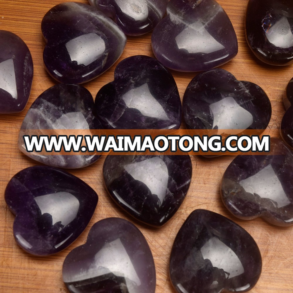 Amethyst geode hearts crystal hearts wholesale