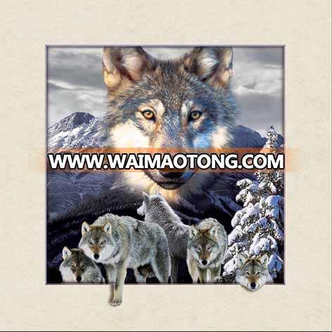 Livingroom wall decoration 5d lenticular picture of wolves