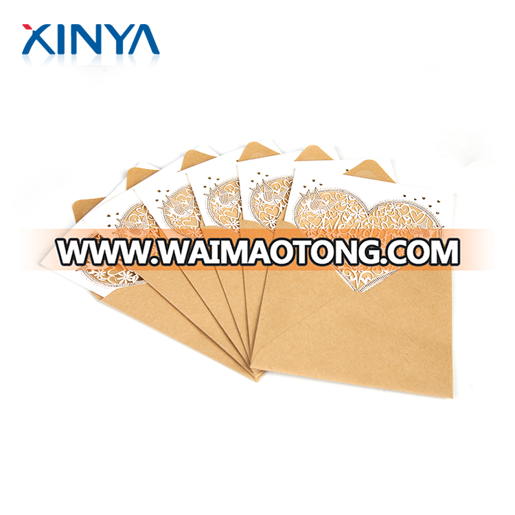 XINYA Trade Assurance Custom Design Personalized Luxury Laser Cut Wedding Invitation Card