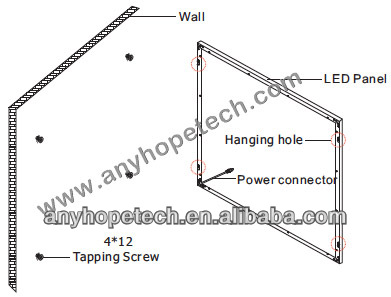 surface mounted 600x600 led panel light 47W CRI 95