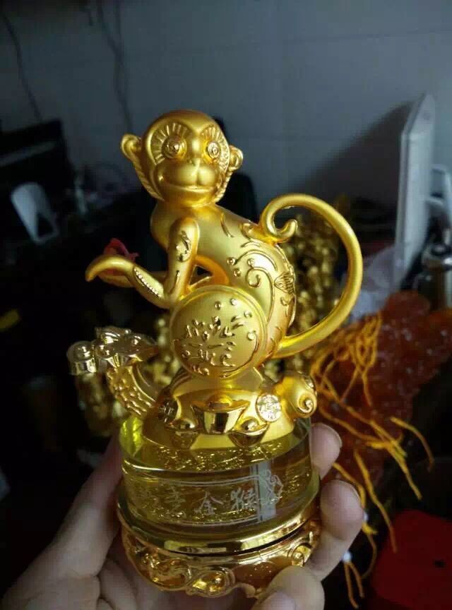 High Quality Beautiful Gold plated MONKEY TROPHY FOR BUSINESS GIFT