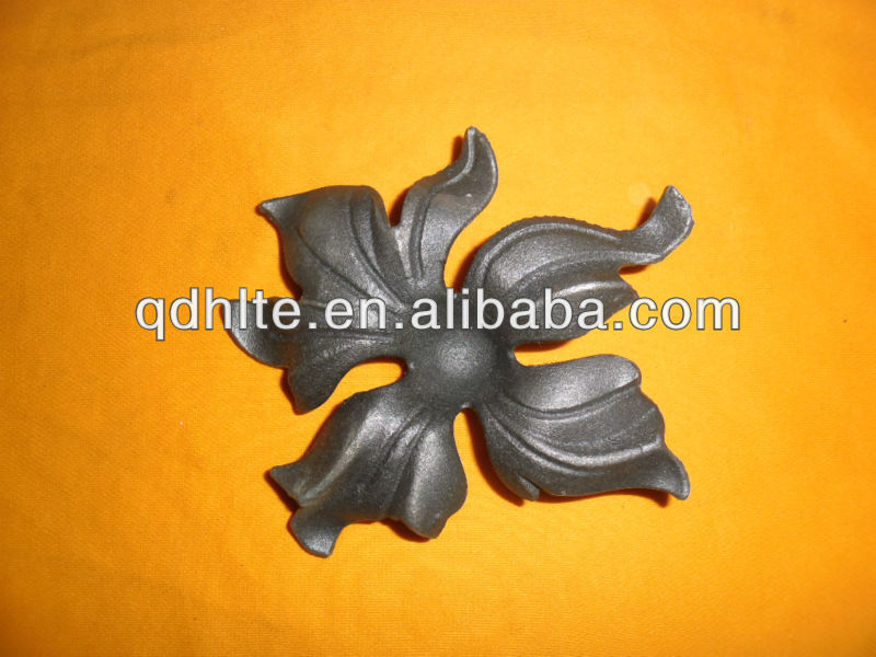 wrought iron flowers and leaves,cast steel flowers and leaves