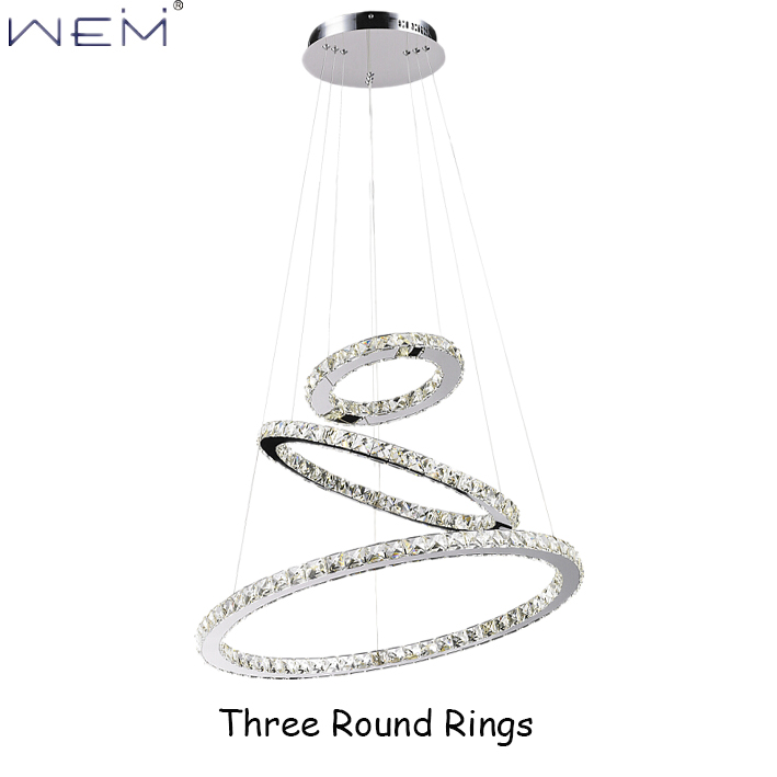 Modern Design Crystal Pendant Lighting Chandelier Round Hanging Pendant Light