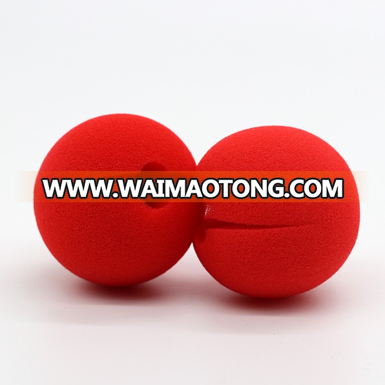 China Manufacturer Sells Premium PU Foam Party Favor Red Sponge Ball Clown Nose