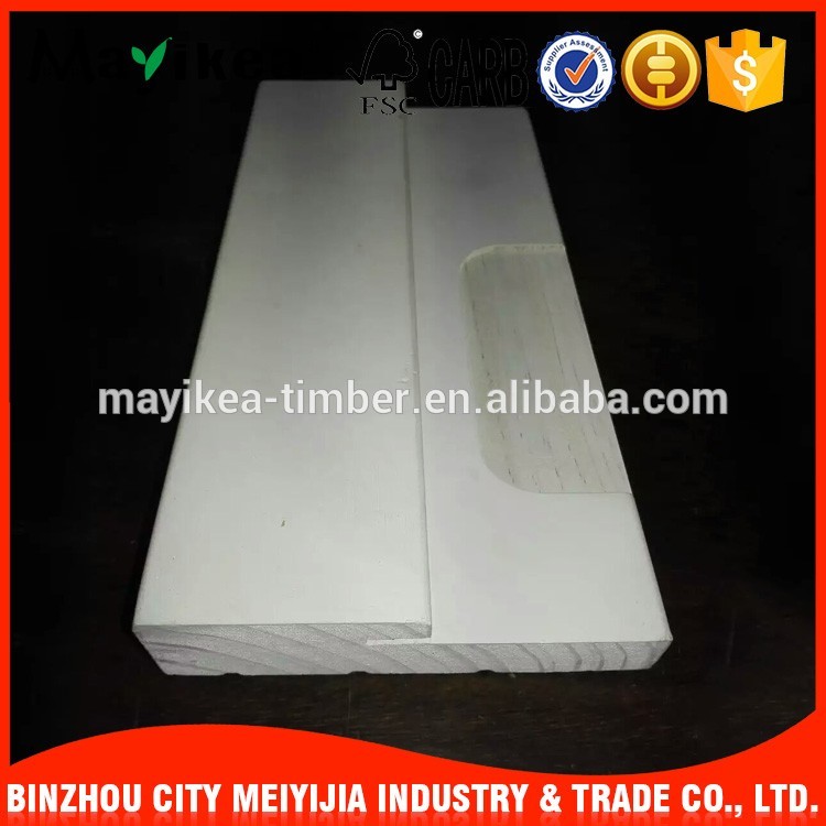 Chinese high quality home decorative white primed MDF wood moulding