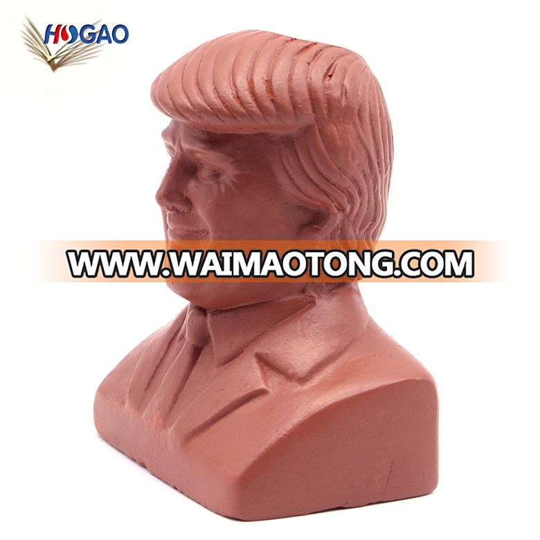 New product ideas 2018 exclusive existing home garden modern decorative funny red pottery head planter Donald Trump chia pets