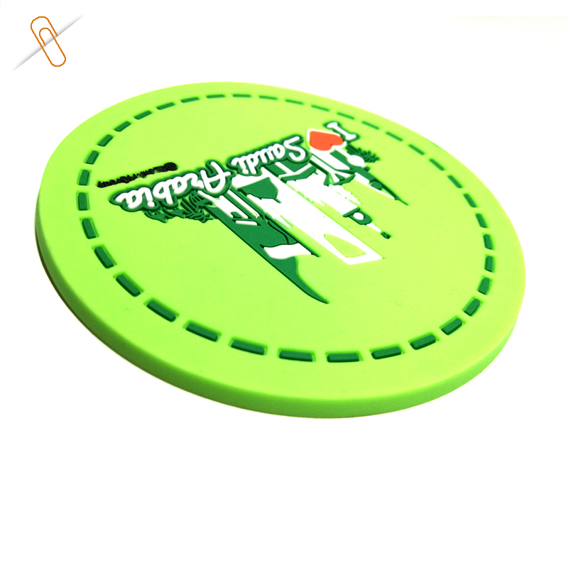 green bottle shaped double sided 3d soft pvc custom key chain