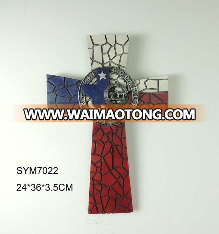 Resin cross sculpture wedding gift for boy