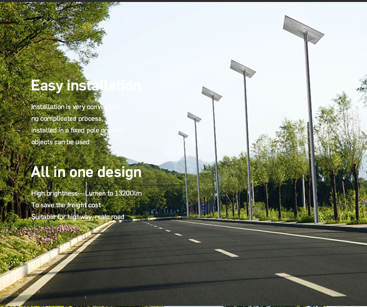 Hot Sell all in one solar street light 100w for wholesale