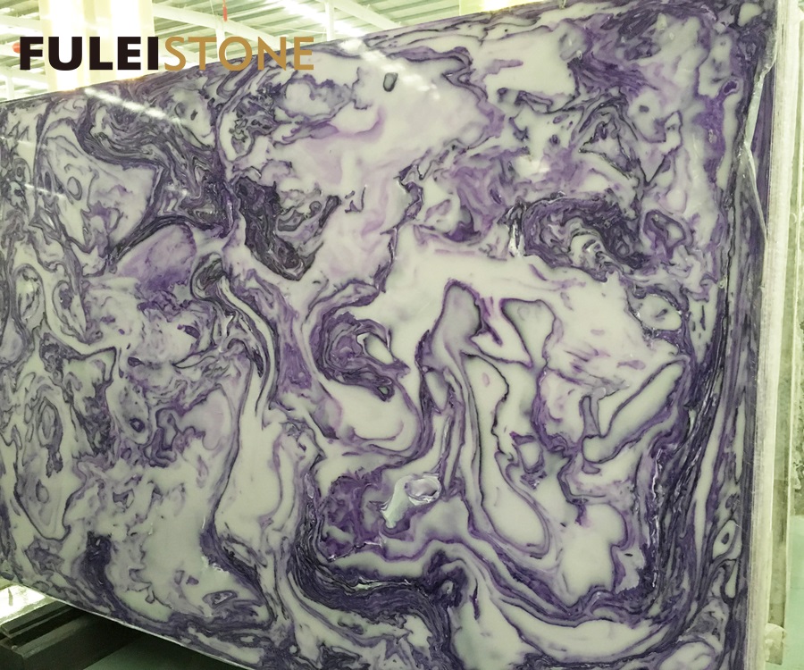 Best quality decoration material polished artificial onyx marble stone