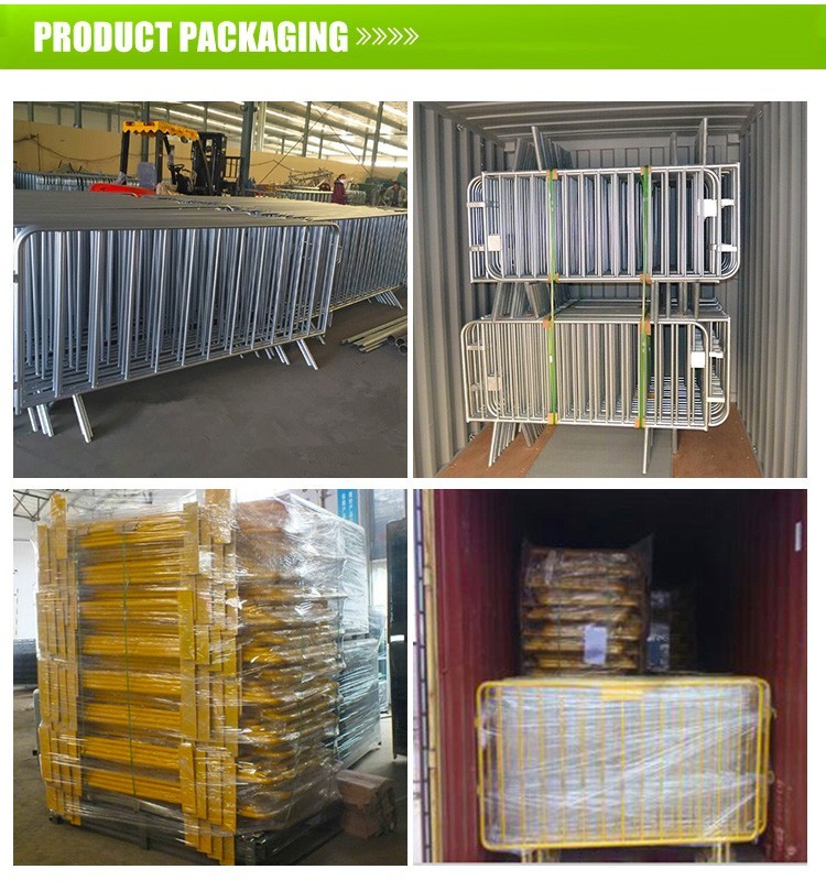 Galvanized crowd control barrier / used barricades for sale