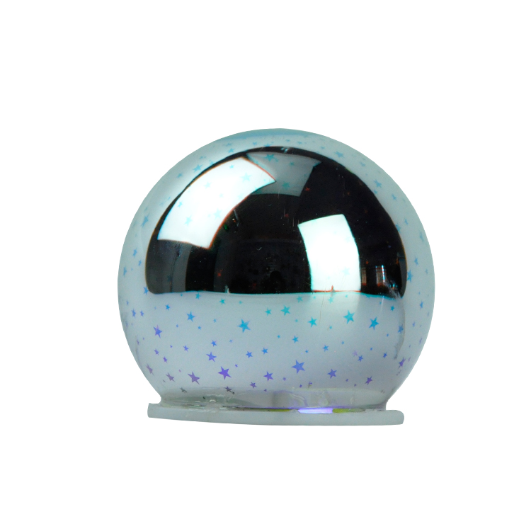 Large vintage led 3D glass christmas globe xmas gift ideas baubles with star patterns