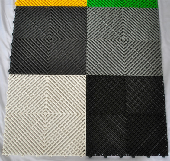 Qingdao removable plastic interlocking floor mats for car washing /plastic rubber garage floor tiles/ garage floor