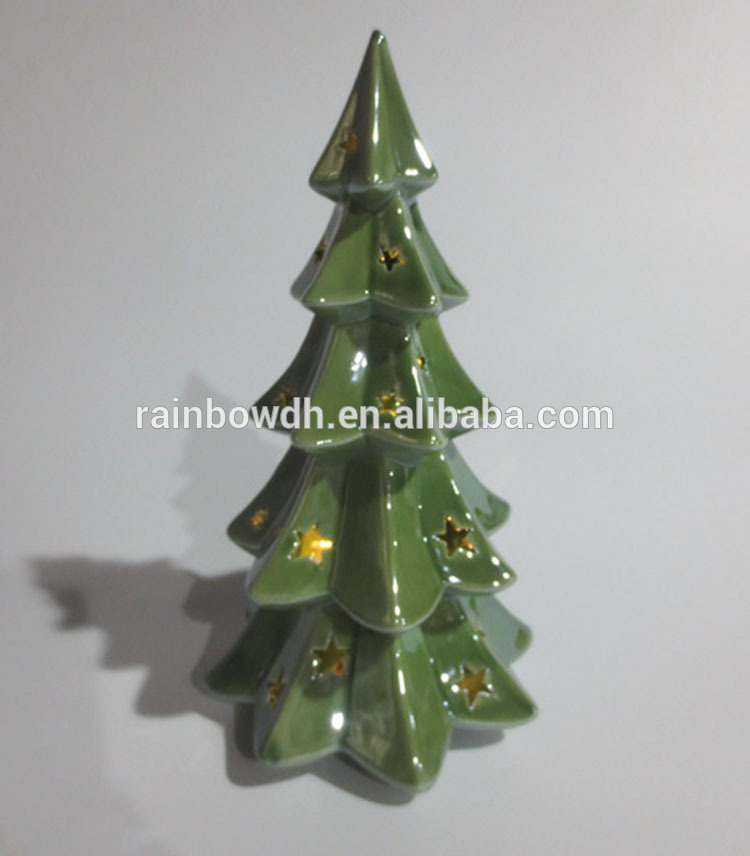 Table Top Ceramic Christmas Tree with Lights