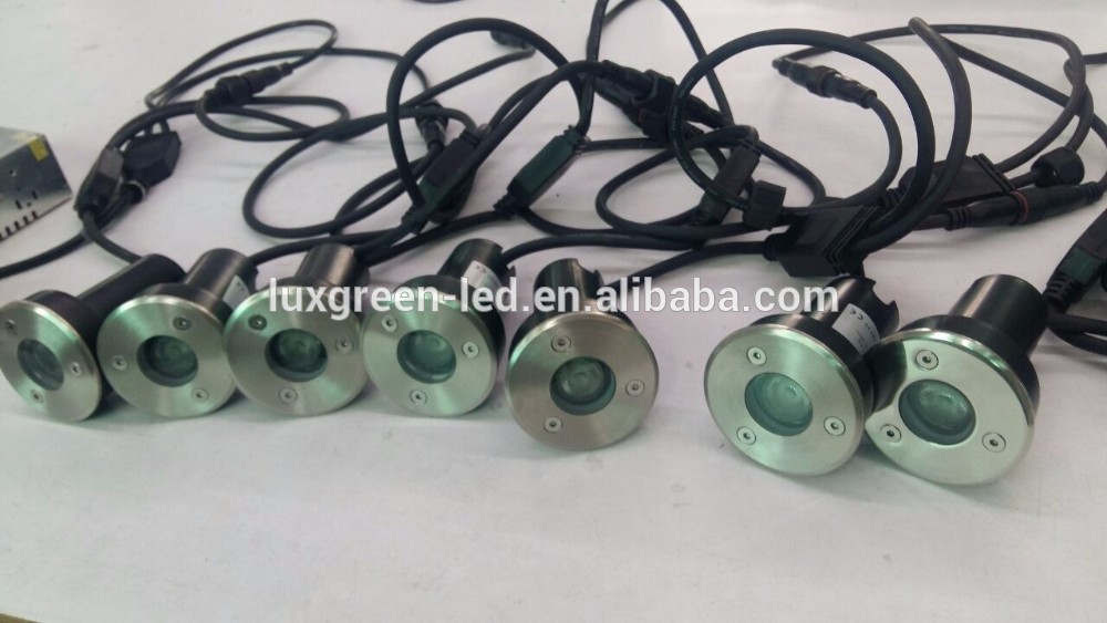 IP67 Round 3w RGB led underground light with 3 years warranty