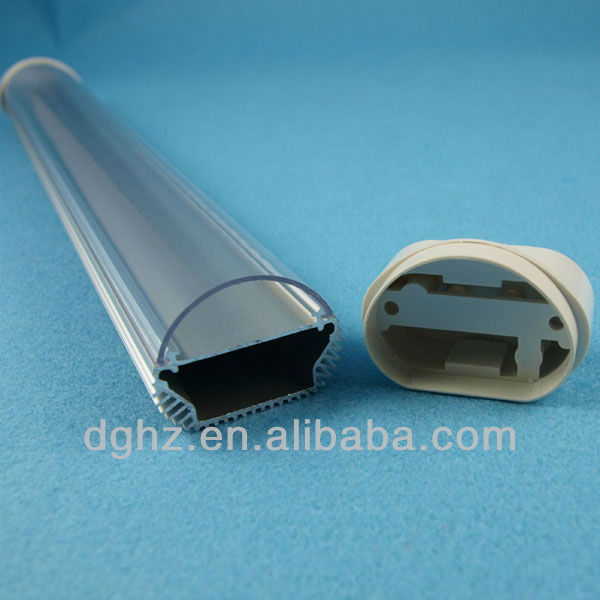 cover + aluminum led tube light casings with 2g11 LED lamp socket in China