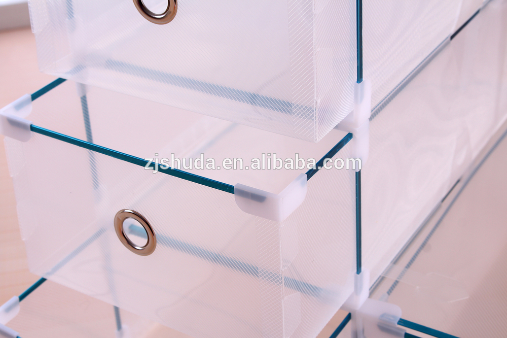 Transparent plastic shoe valet drawer storage box wholesale