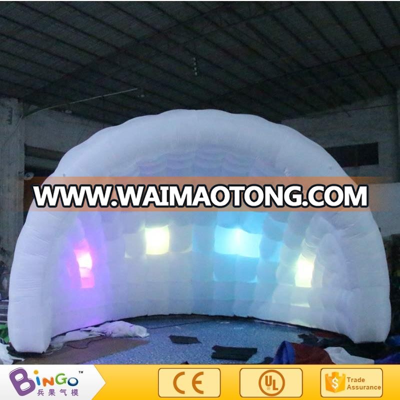 party led light inflatable air half dome tent/customized party inflatable/Portable half moon inflatable tent for party