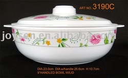 cheap price round melamine cover bowl set with lid