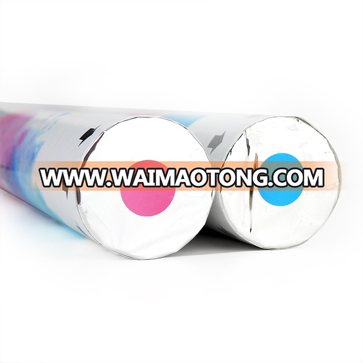 Boomwow eco gender reveal party poppers blue pink smoke shooter holi powder cannon