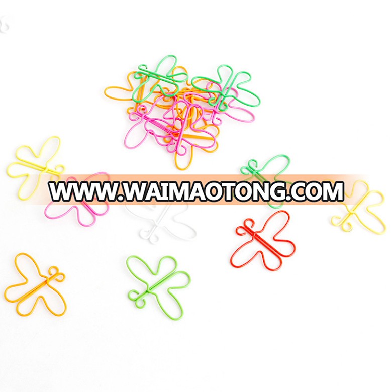 Custom cute animal cat shape stationery products rose gold paper clips