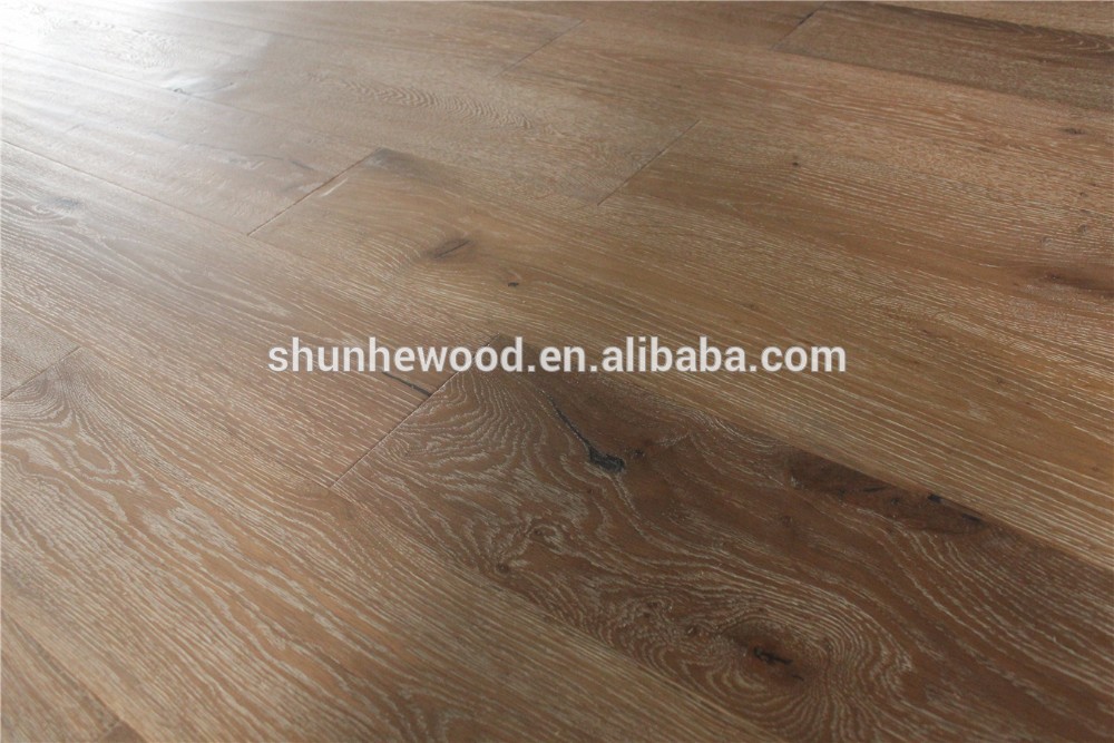 Cheap Prices Brushed Smoked 220mm Wide 2200 Long Floorboard 6mm Wear Layer Oak Parquet Engineered Oak Wood Flooring