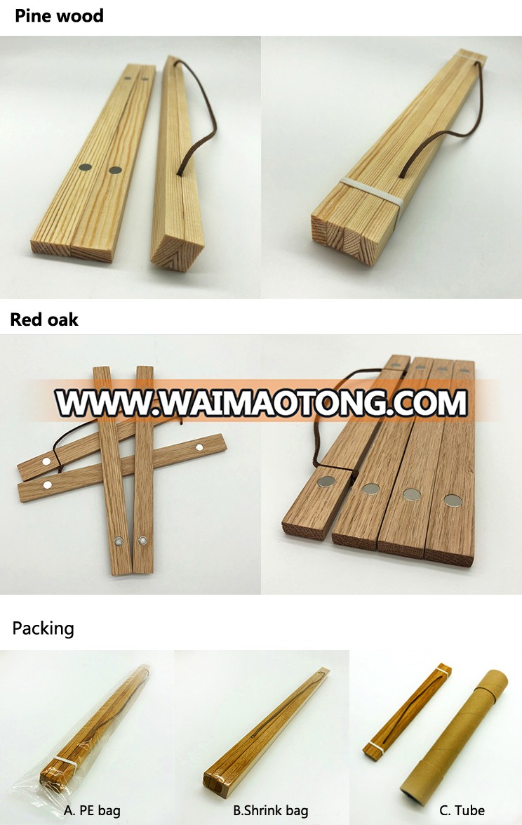 Wholesale Magnetic Poster Hanger Frames Natural Solid Wood Photo Frame Hanger for Home Decoration