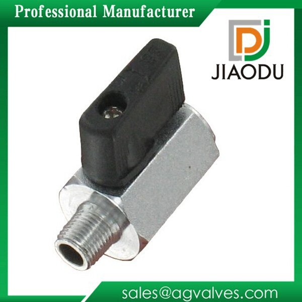 1/4" Female x 1/4" Male NPT Lever Shut Off Valve Water/Air/Pneumatic/Fluid Oil and Gas Mini Brass Mini Ball valve