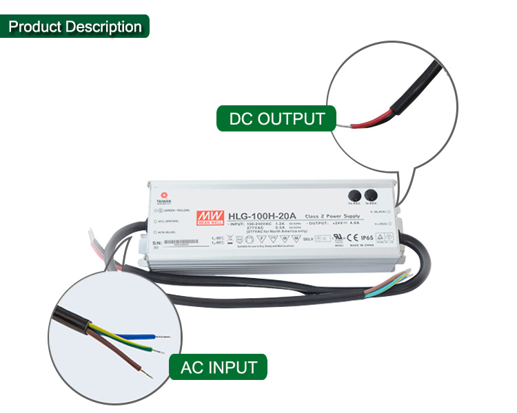 Meanwell HLG-100H-20 Constant Current 100W 20V LED Driver