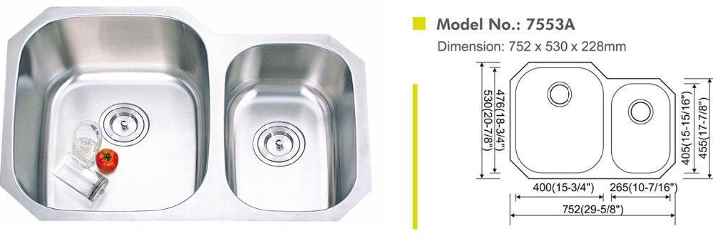 304 Square Stainless Steel Handmade Single Bowl Kitchen Sink