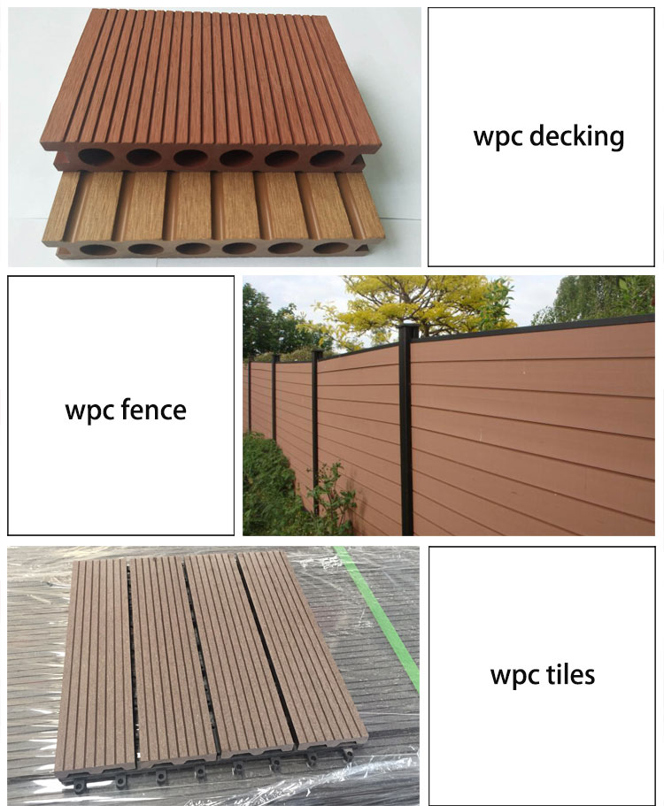 Wood plastic composite house fence