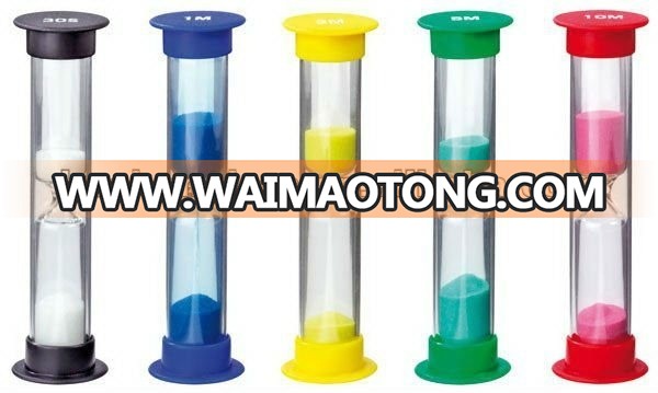 Small Hexagonal Plastic Hourglass Sand Timer 5 minute for Kids