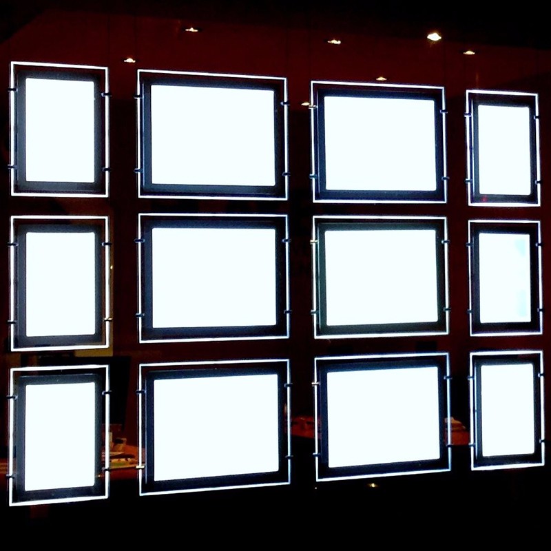 A4-A0 Crystal super slim Light Box Frame Real Estate Agent Led Window Display