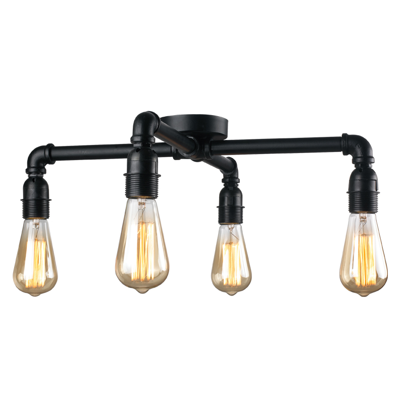 3-Light Chandelier Matt Black Modern Ceiling Light Industrial Pendant Lighting NS-125437